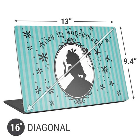 Disney Alice in Wonderland (animated) Silhouette in the Mirror Universal Laptop 16in (13 x 9.4in) Skin